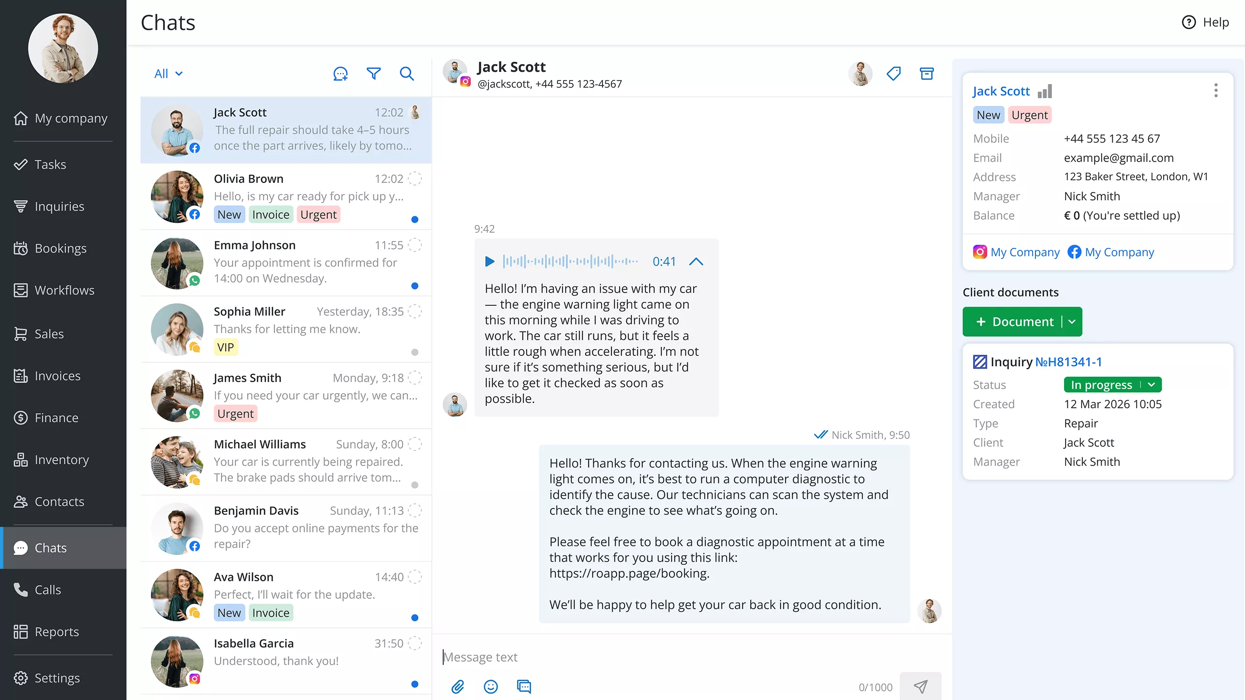 AI-powered voice message transcription for quick replies
