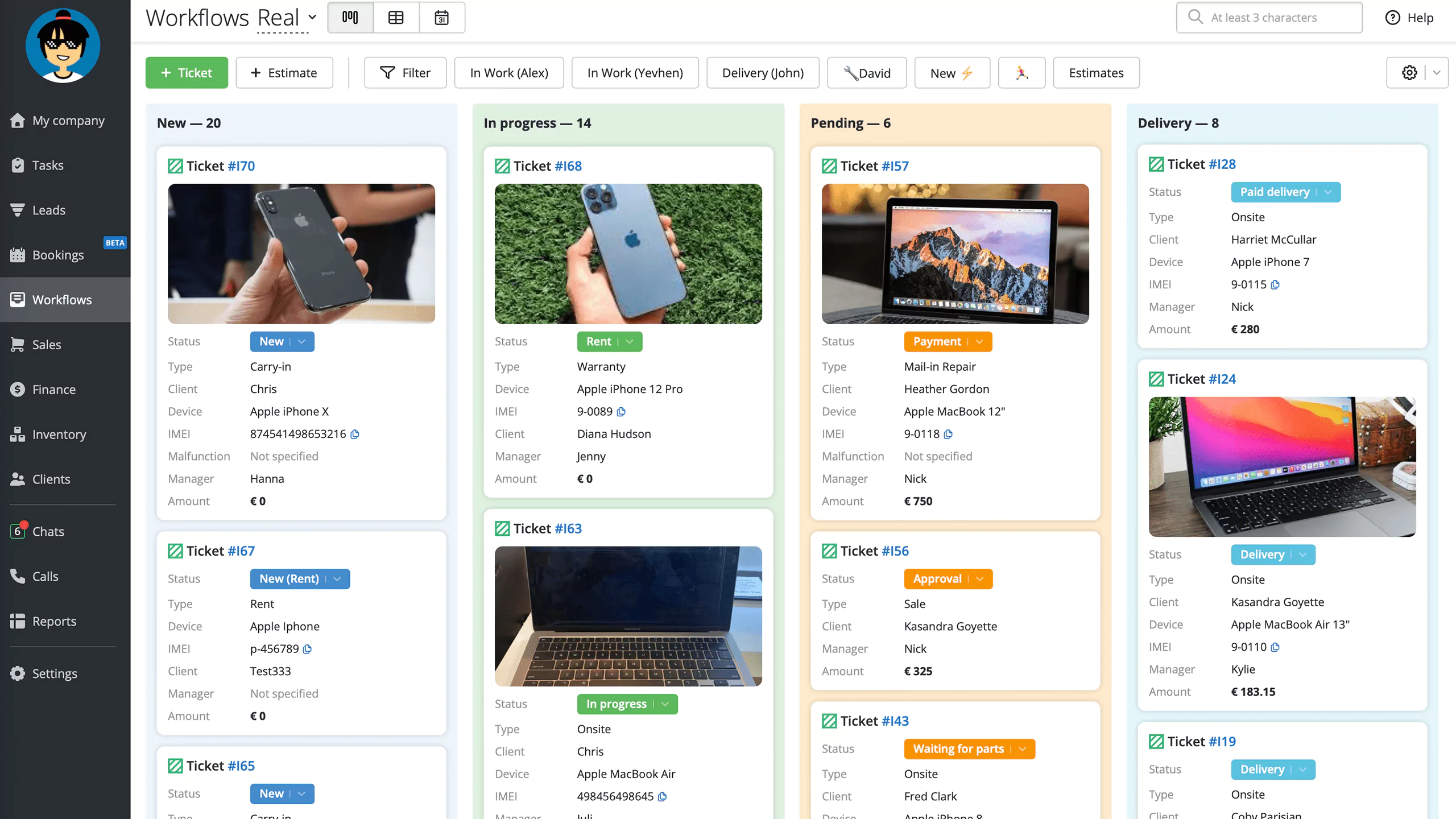Building efficient workflows in RO App