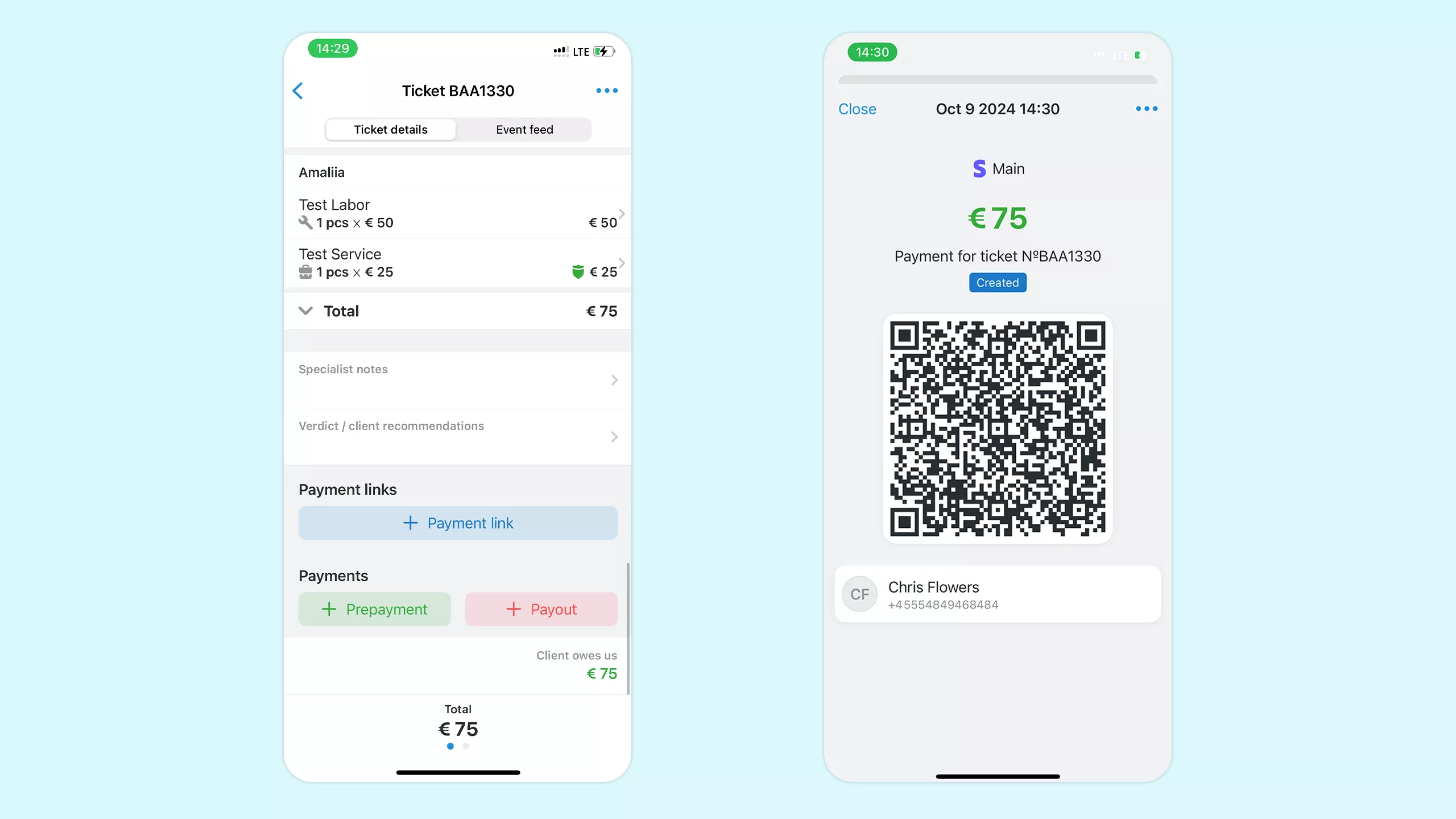 Jobs and payments in RO mobile app