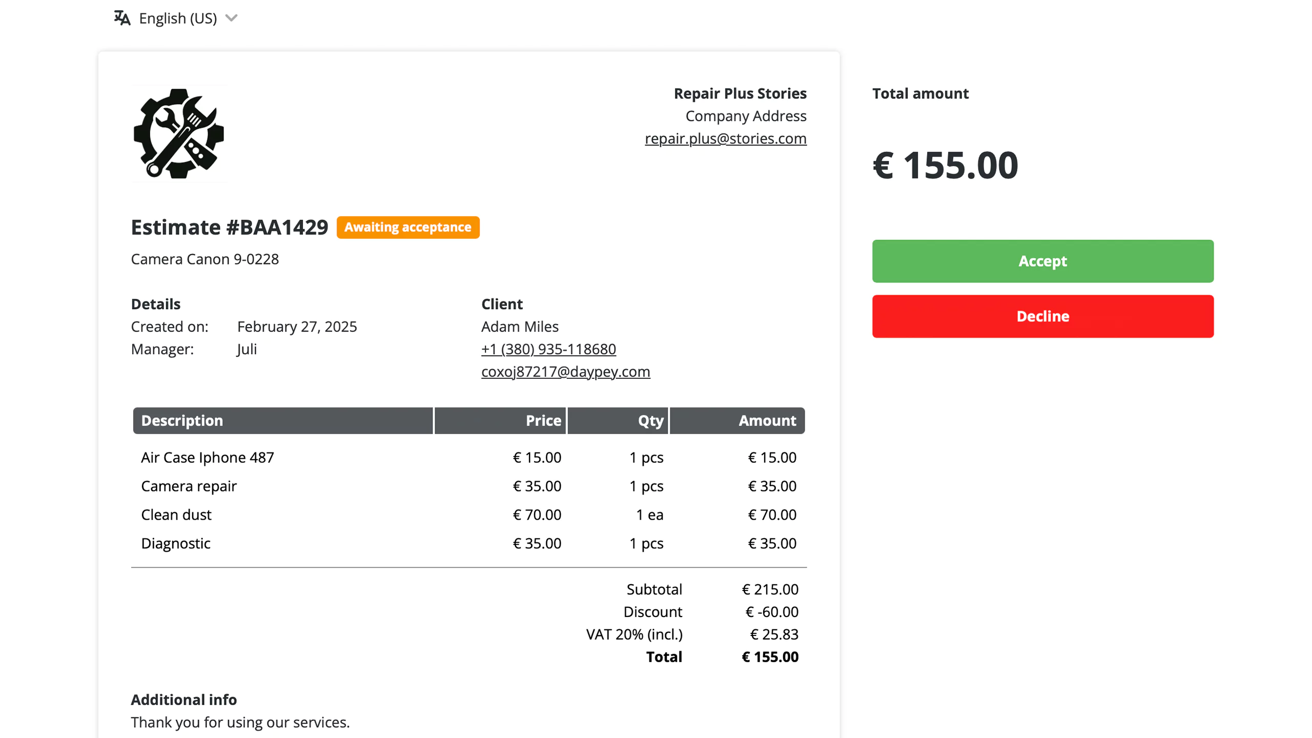 Customer Approvals via Public Forms