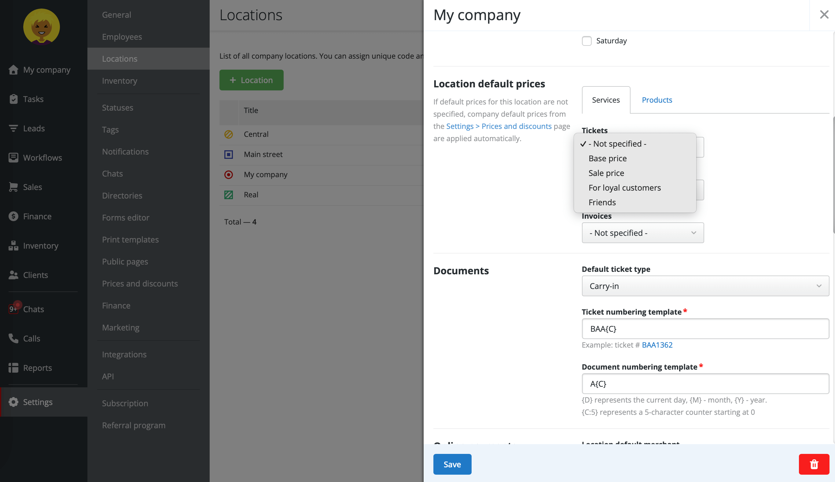 Location-based pricing setup in RO App