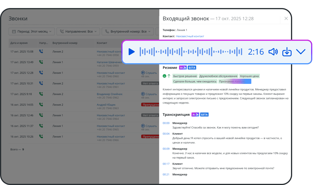 ИИ-транскрибация звонков: AI превращает длинные разговоры в быстрые действия
