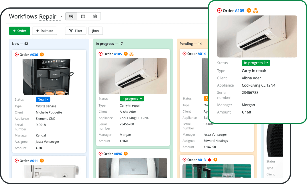 De trabajo programado a trabajo aprobado en el mismo software para planificar trabajos