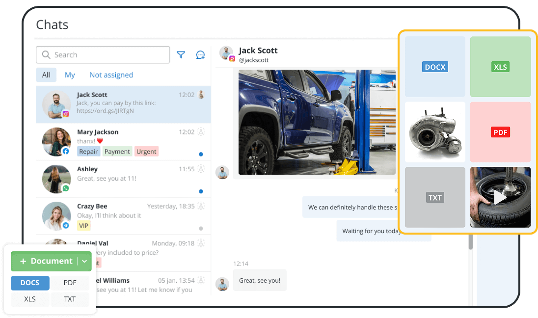 Car Service CRM and Automated Communication for Customer Retention