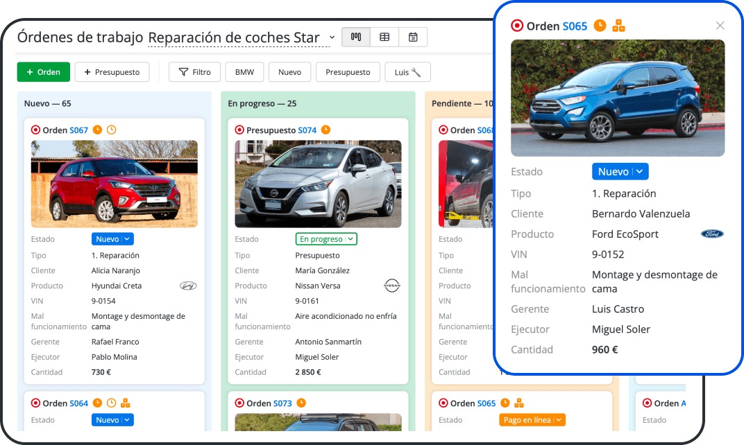 De trabajo programado a trabajo aprobado en el mismo software para planificar trabajos