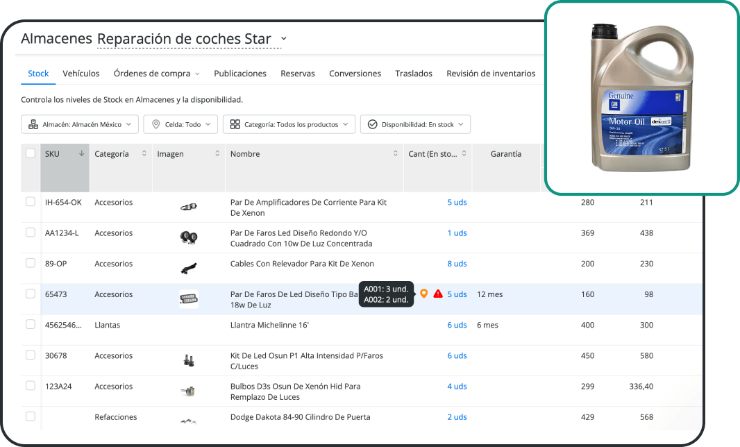 Organiza piezas, compras y trabajos con el software recambios taller