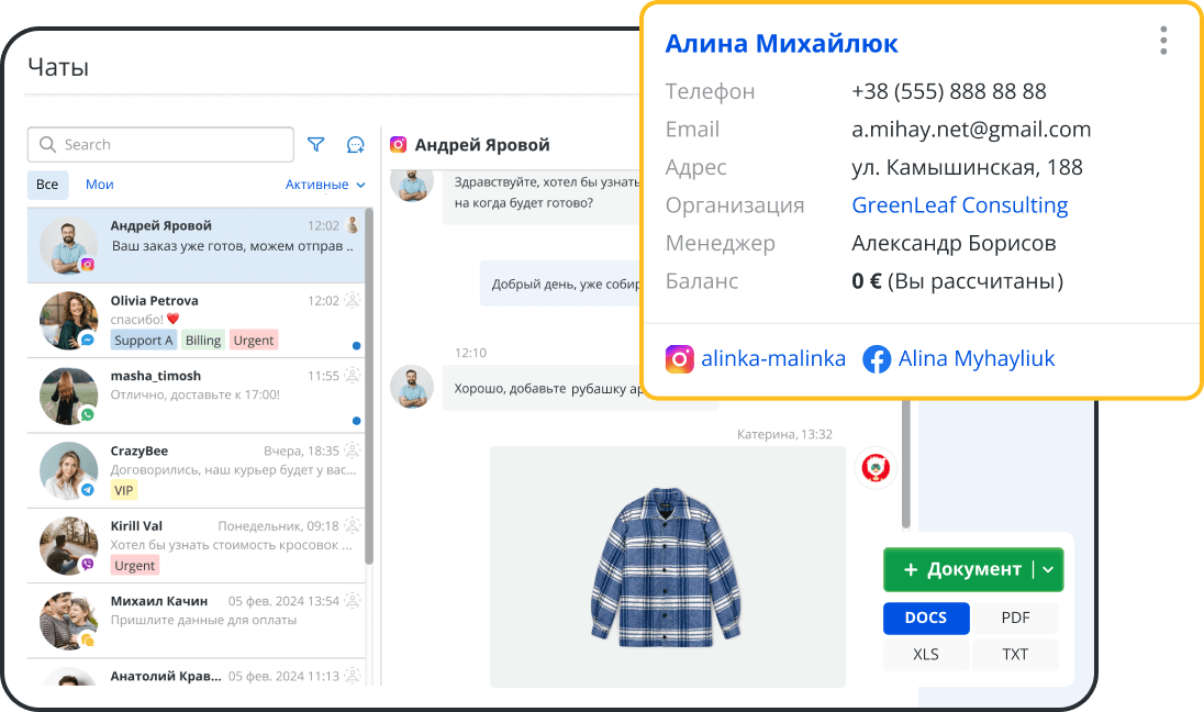 Синхронизация данных клиентов из Shopify и других каналов