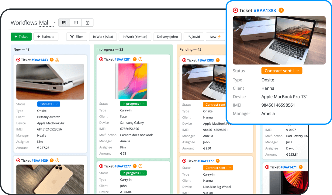 POS mit integrierter Reparatur-Auftragsabwicklung f&uuml;r Serviceteams