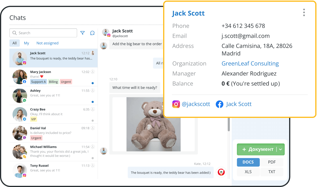 Convert Chats into Sales with Messengers and Social Media CRM Integration