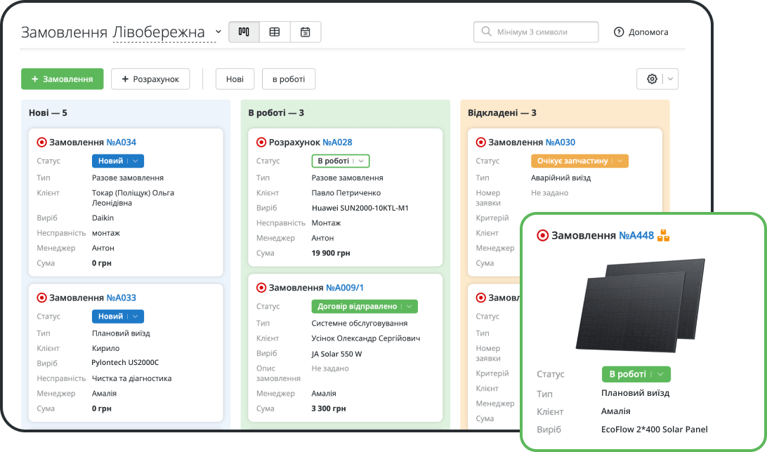 Управління замовленнями у сфері енергетики