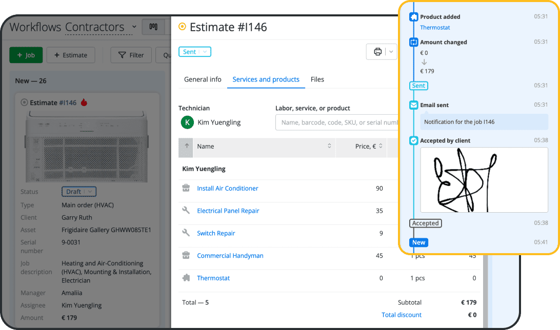 Fluxo de Trabalho Autom&aacute;tico de Or&ccedil;amento para Fatura
