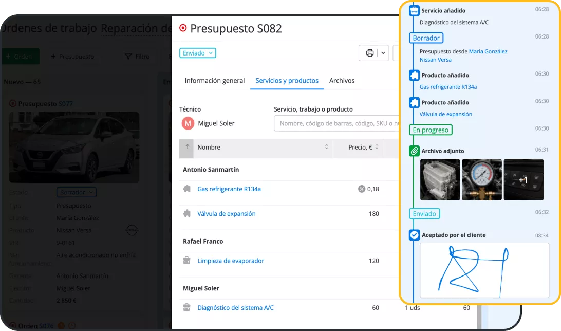 Software para planificar trabajos de profesionales de servicios en el terreno