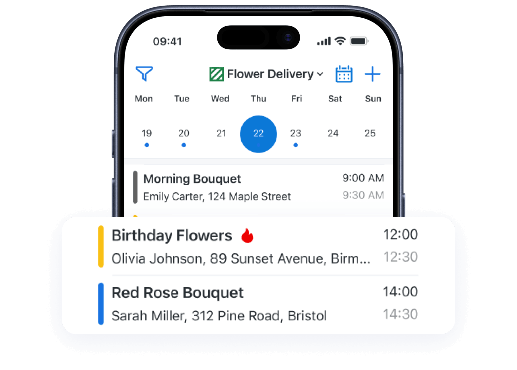 Work from the Flower Shop, Studio, or Delivery Van