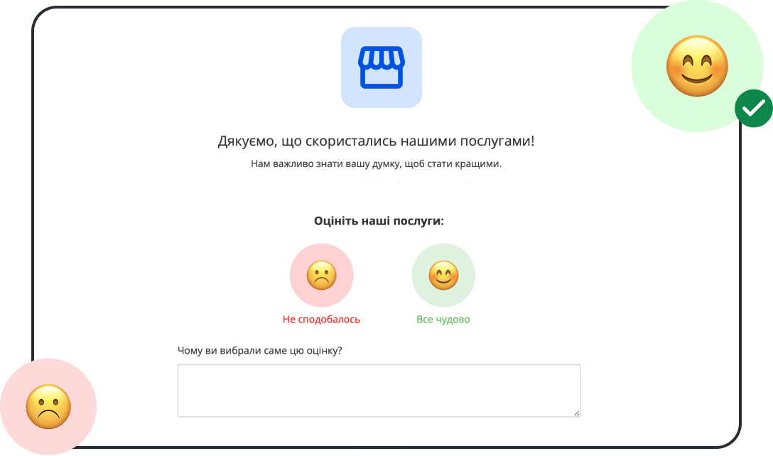 Автоматичний збір відгуків клієнтів через SMS та Email