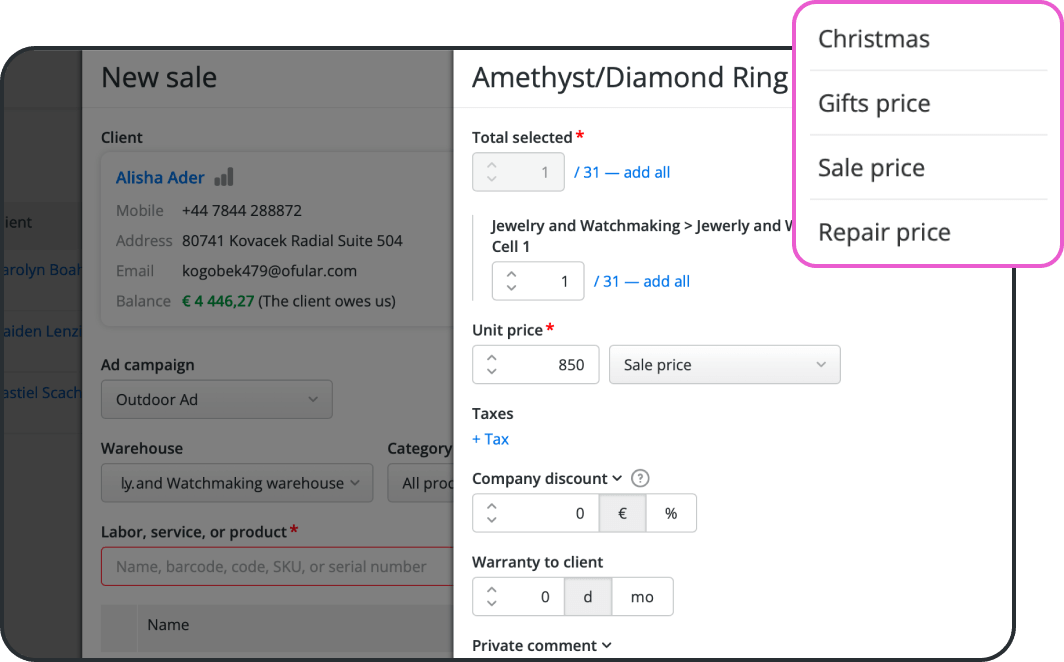 Controla los costes y los m&aacute;rgenes con el software de inventario para joyer&iacute;as