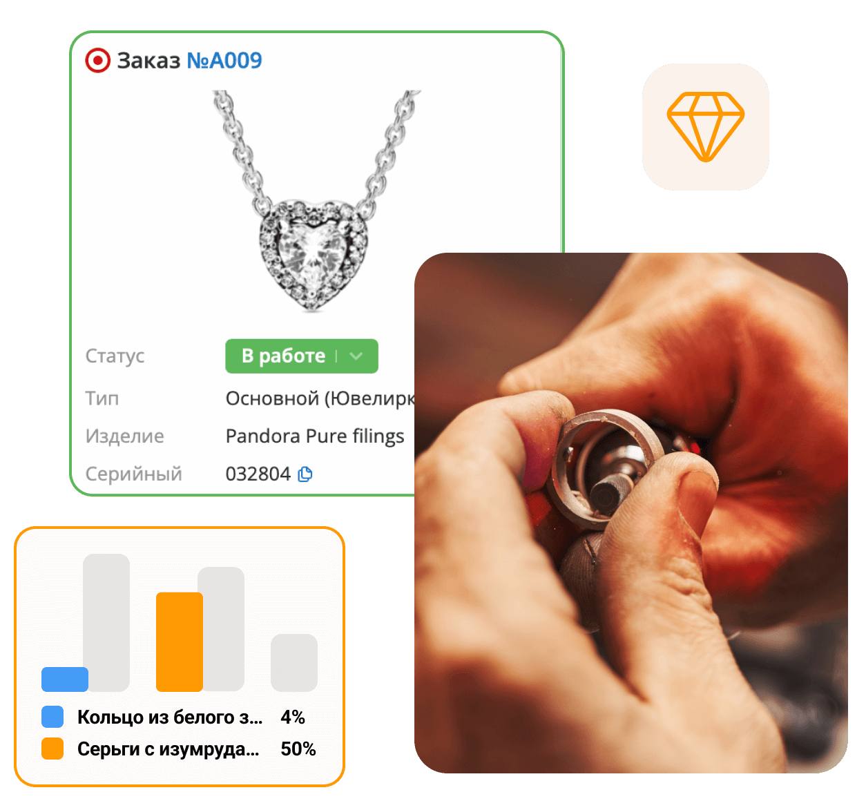 Программа для ювелирного магазина и мастерской