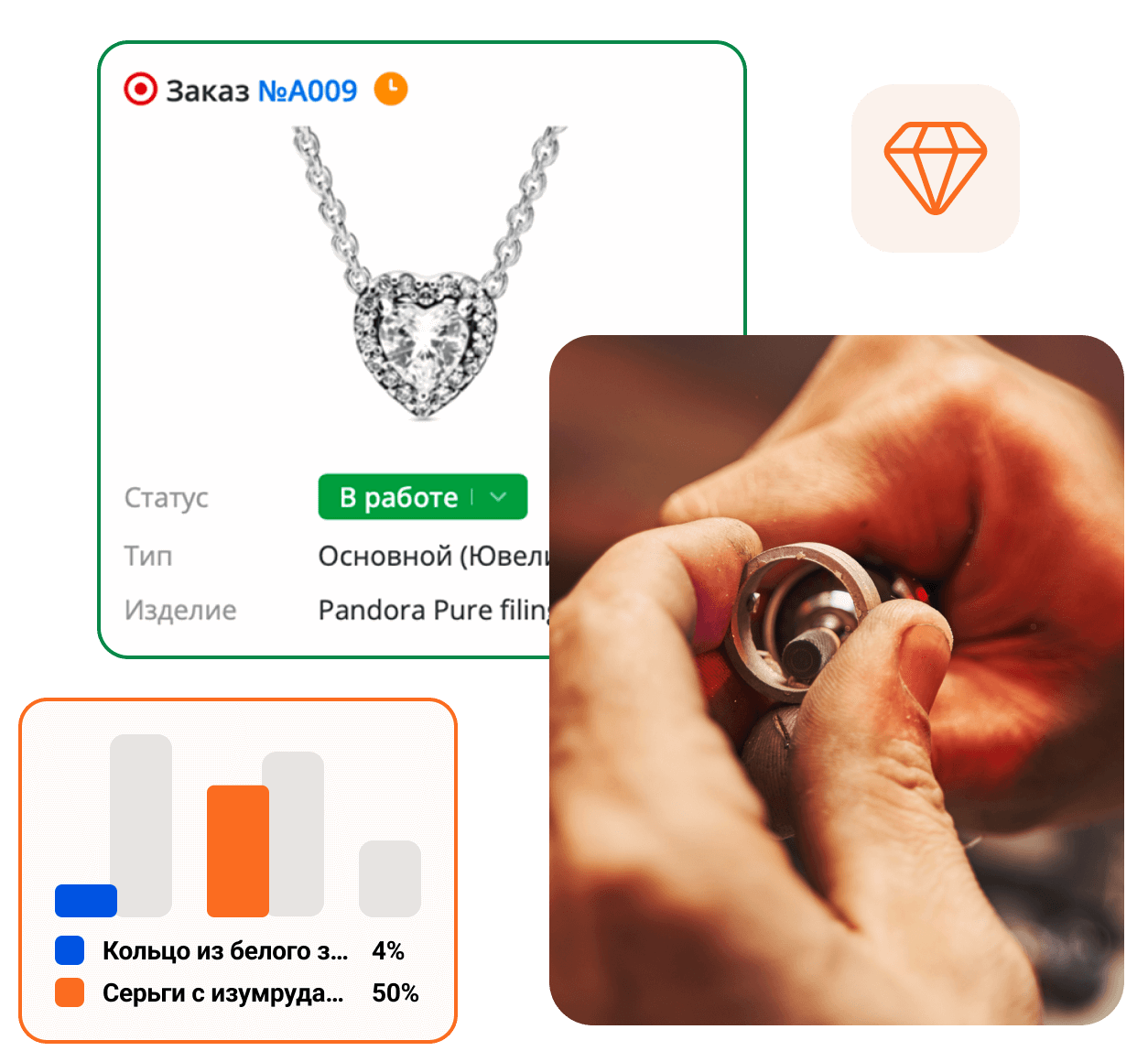 Программа для ювелирного магазина и мастерской