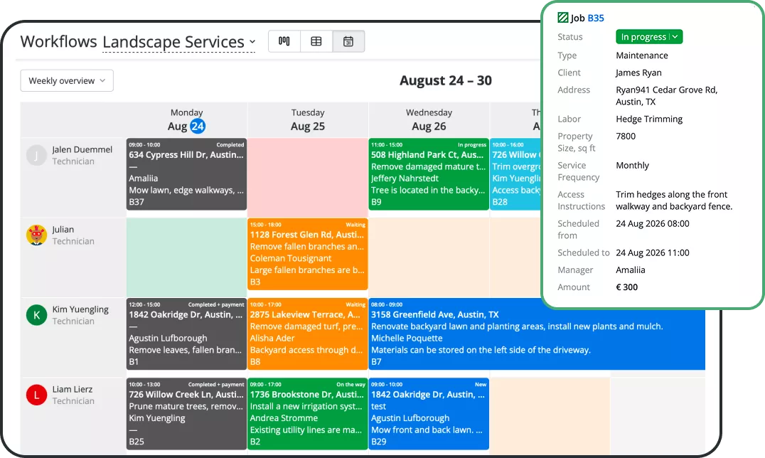 Organise the Week with Landscaping Scheduling Software