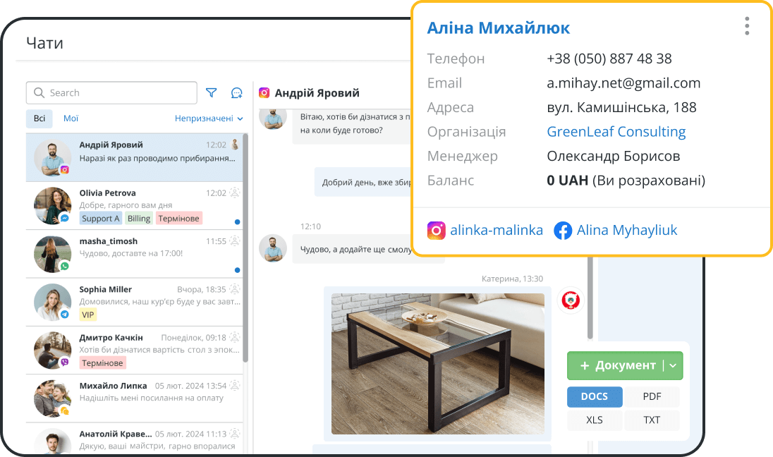 Інтеграція маркетплейсів та соцмереж із програмою для виробництва