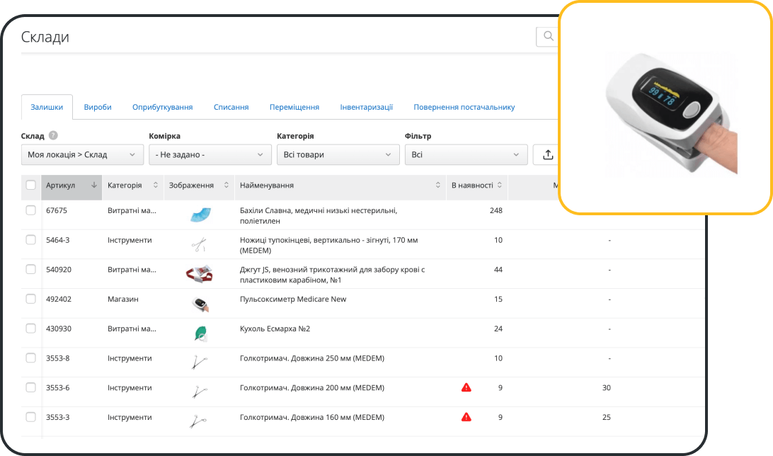 Автоматизований складський облік медикаментів у клініці