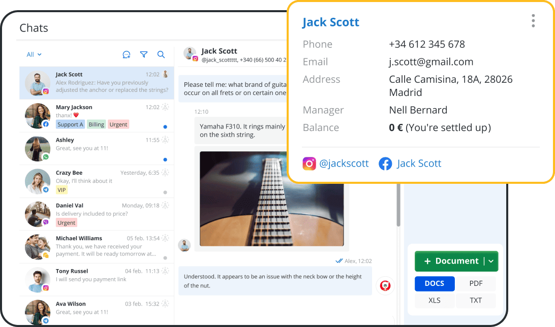 Software de Gest&atilde;o de Clientes para Lojas de M&uacute;sica e Repara&ccedil;&atilde;o de Instrumentos