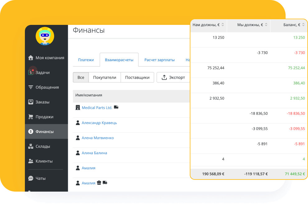 Контроль финансов