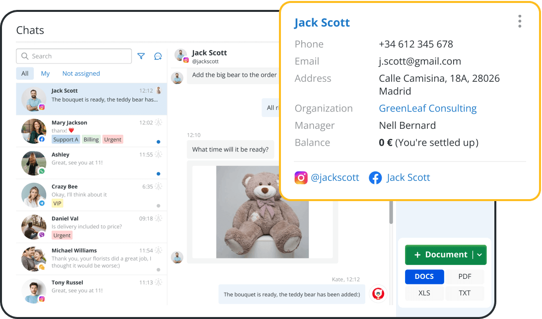 Notificações de Reservas em Tempo Real por SMS, E-mail ou Chat