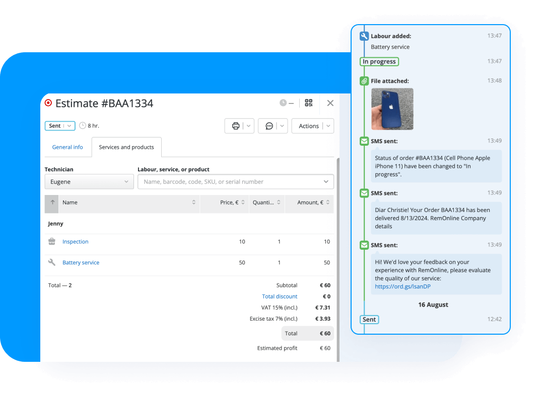 Seamless Job Order Management with Statuses
