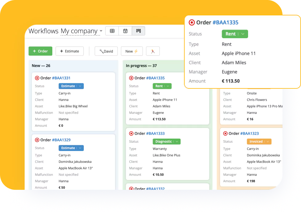 Record-Keeping of Work Orders and Leads Record-Keeping of Work Orders and Leads