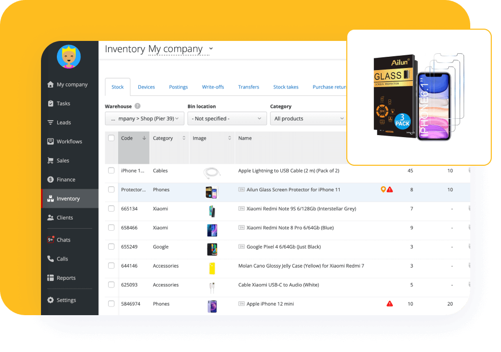 Inventory and Customers’ Assets
