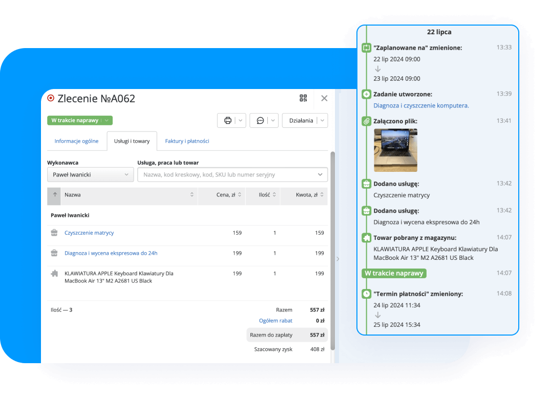 Seamless Job Order Management with Statuses