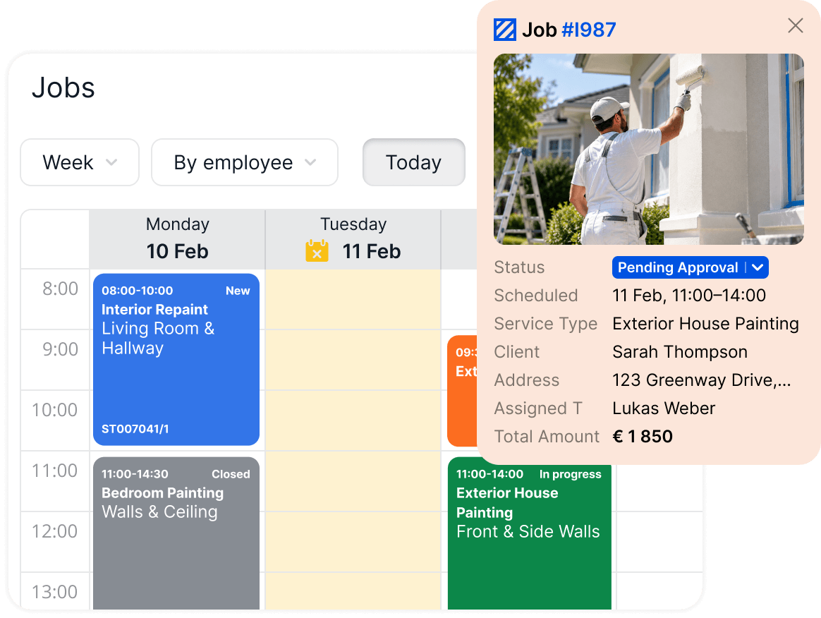 Plan the Week With Scheduling Software for Painters and Decorators