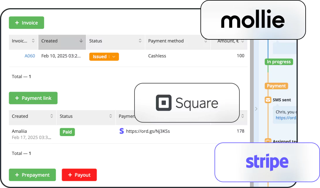 Sistema TPV para reparación de motocicletas con pagos por QR, en línea y en el taller Sistema TPV para reparación de motocicletas con pagos por QR, en línea y en el taller