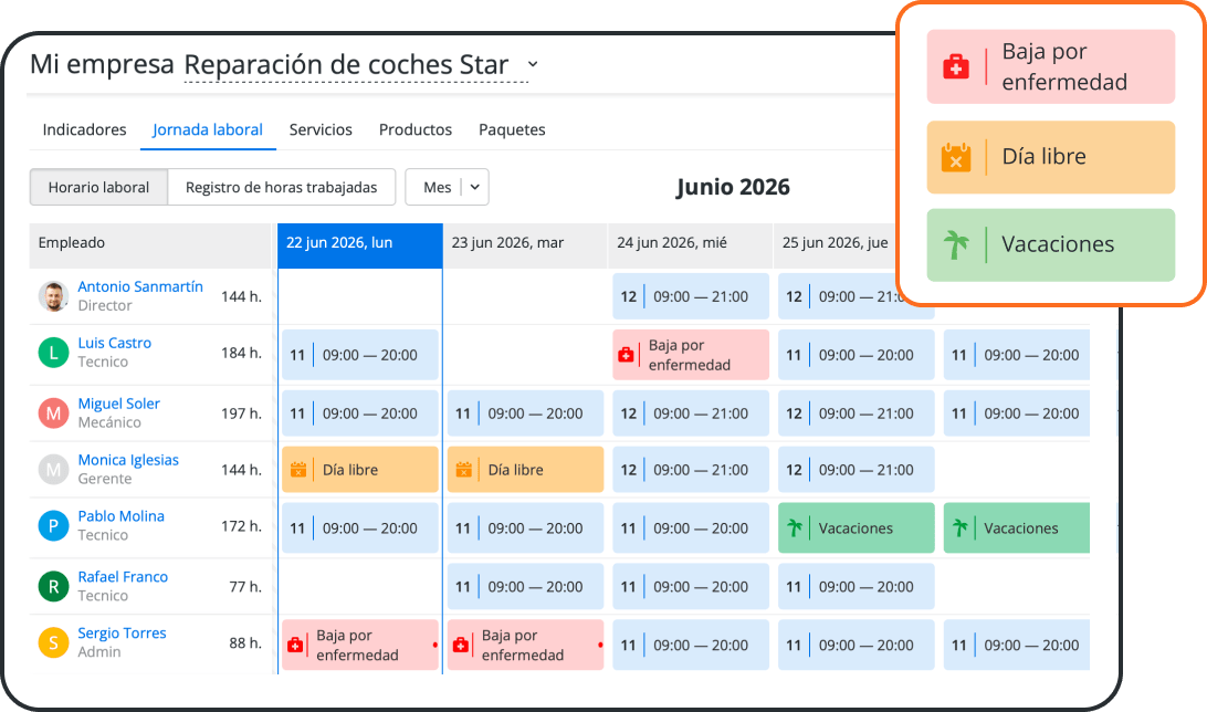 Controle su disponibilidad con las citas y el calendario en l&iacute;nea