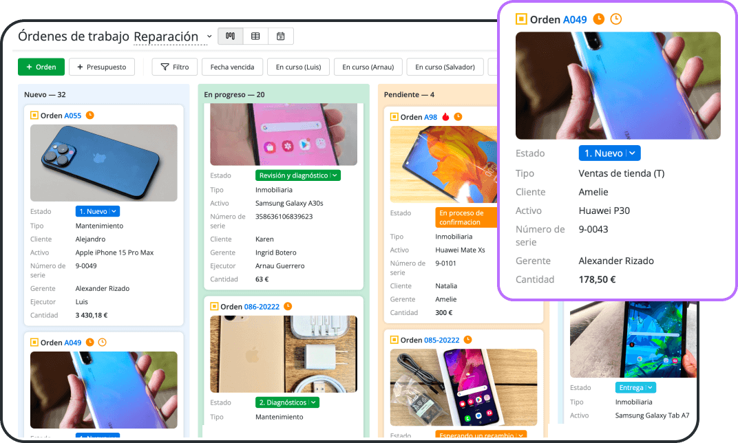Mant&eacute;n todos los trabajos visibles con el software de gesti&oacute;n de &oacute;rdenes de trabajo