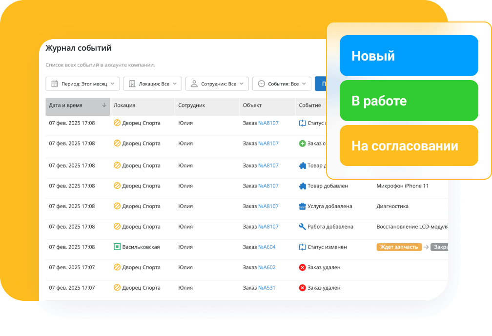 Журнал событий