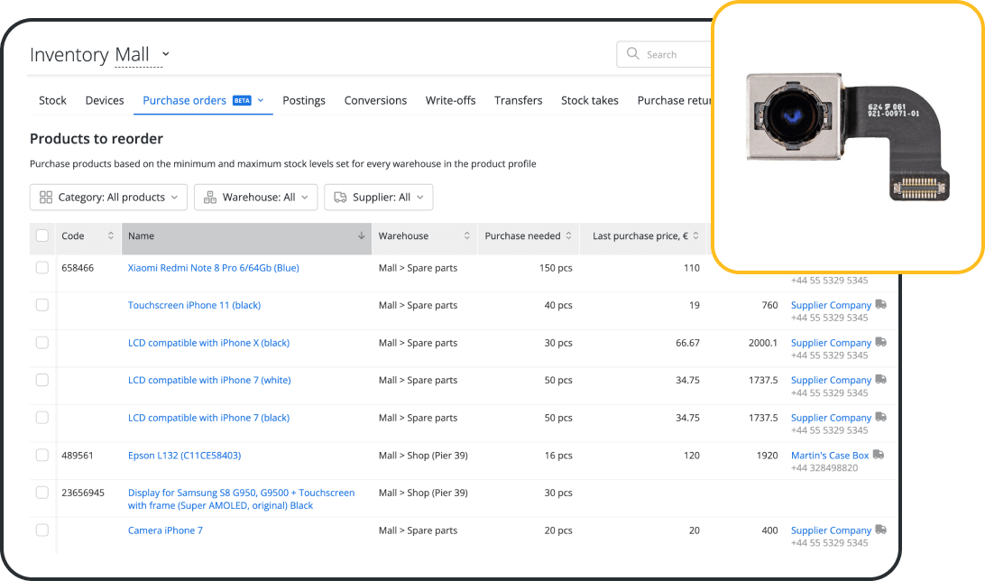 Automatyczne zam&oacute;wienia do dostawc&oacute;w z niskich stan&oacute;w magazynowych i zam&oacute;wień klient&oacute;w