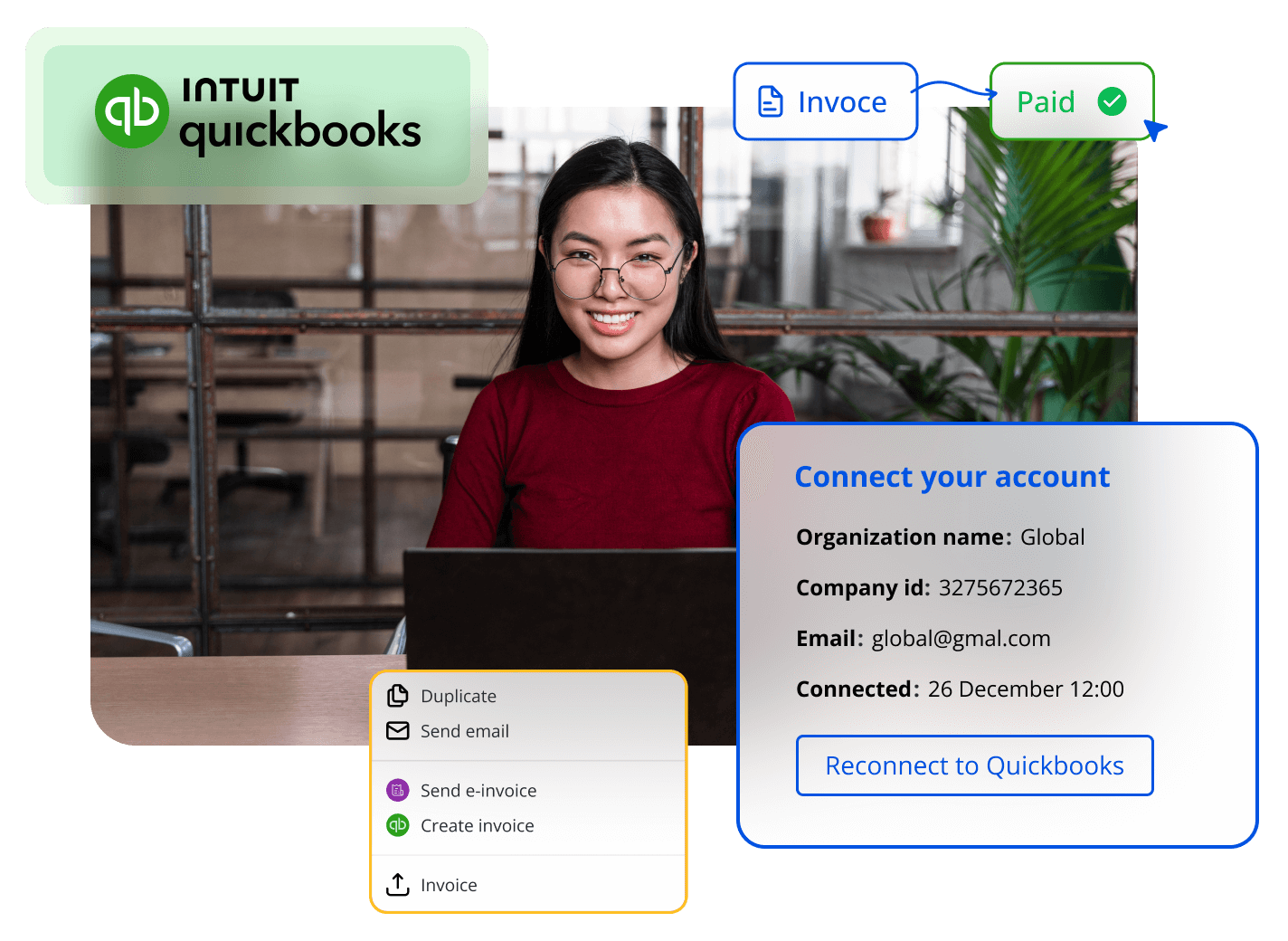 Software de integra&ccedil;&atilde;o QuickBooks