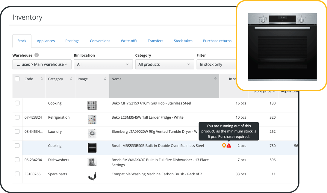 Stay on Top of Inventory and Parts