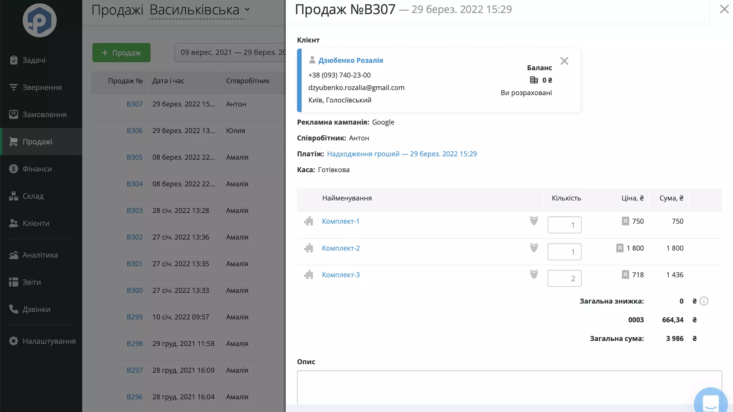 Керування продажами в RO App