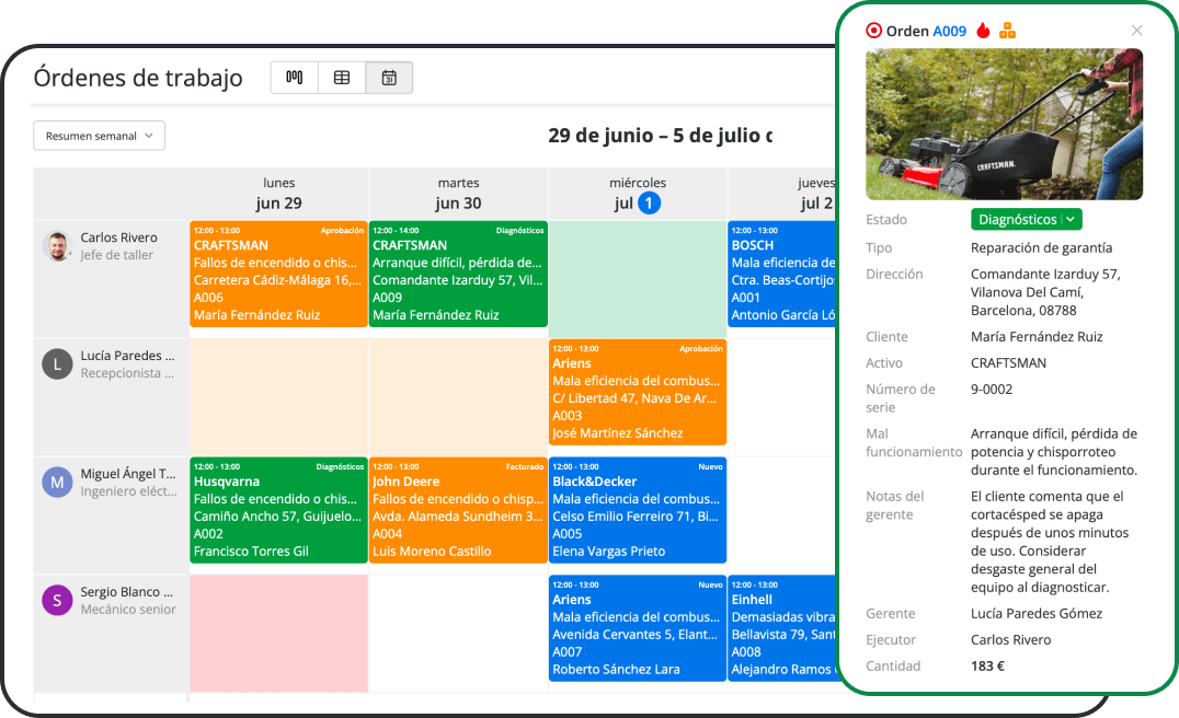 Software gestion servicio tecnico para la programaci&oacute;n y asignaci&oacute;n de trabajos