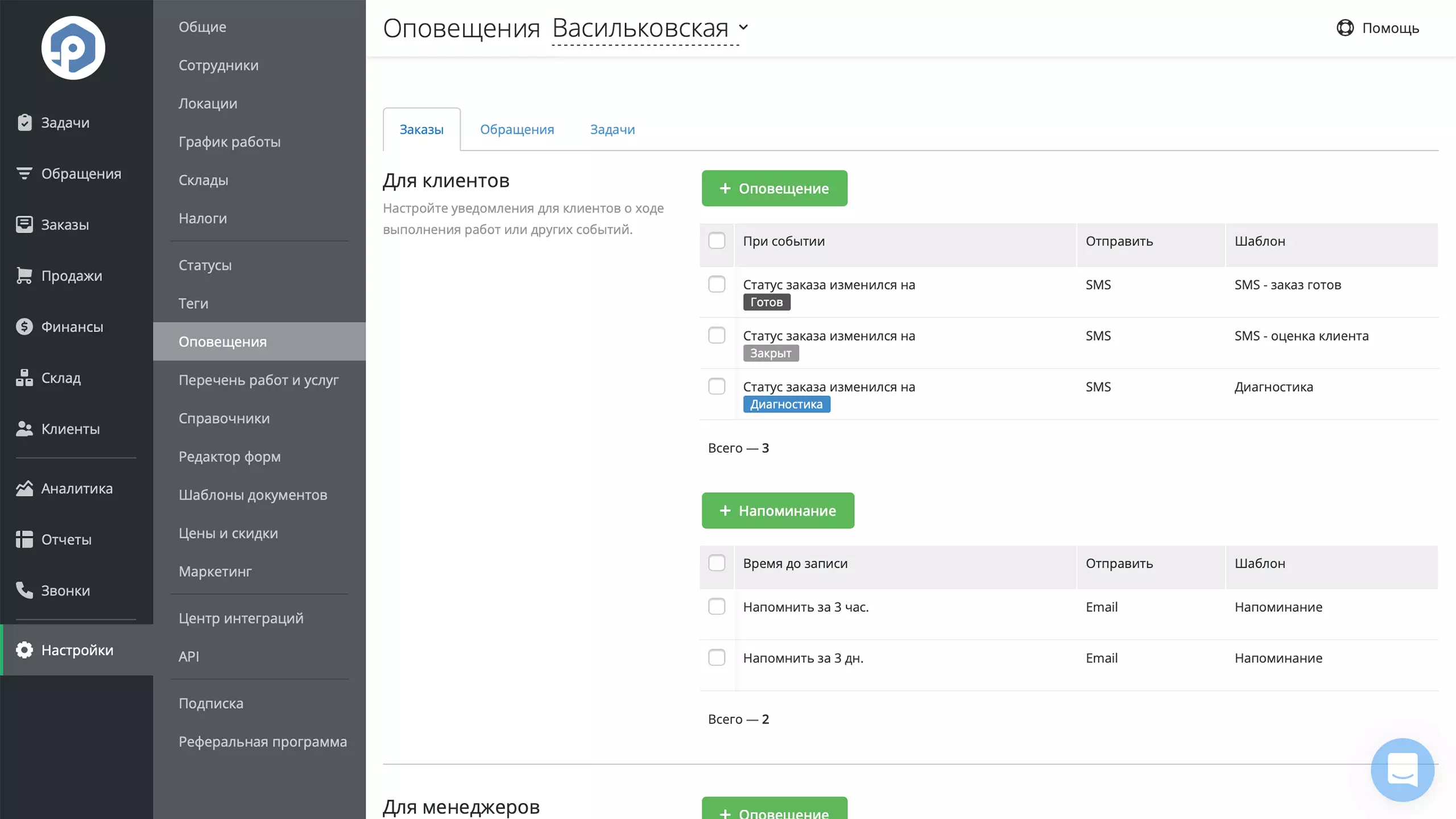 Автоматическая отправка сообщений в RO App