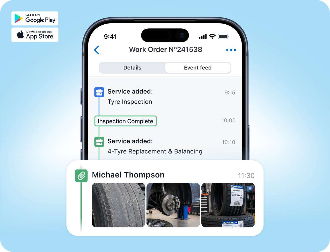 Organisiere Eins&auml;tze unterwegs mit Software f&uuml;r mobilen Reifenservice