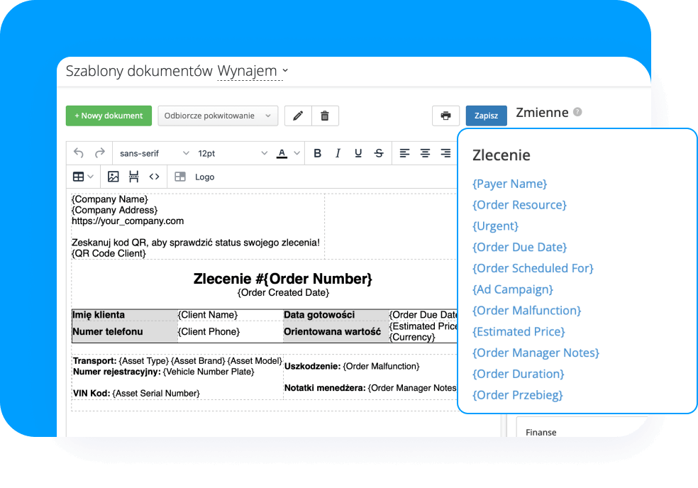 Flexible document templates